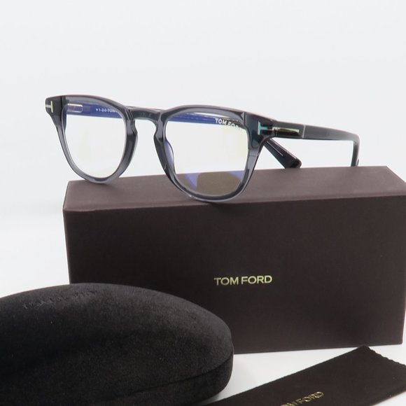 Tom Ford Other - Tom Ford TF 5660-B 020 New Gray/ Blue Light Block Eyeglasses 49mm with box